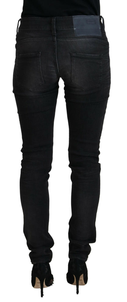 Acht Chic Black Low Waist Straight Leg Jeans - W26