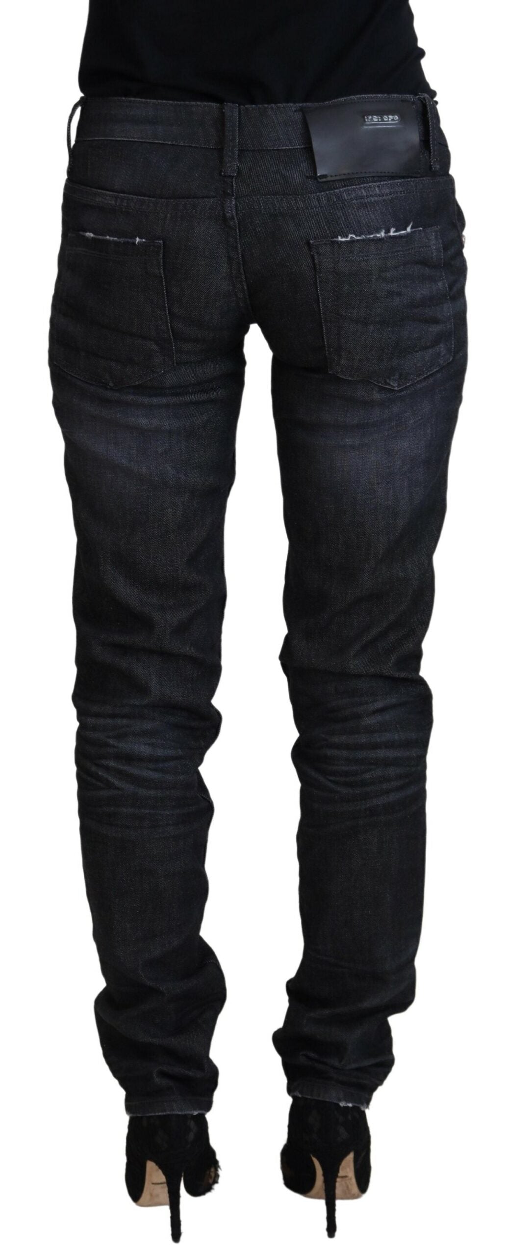 Acht Chic Black Low Waist Straight Jeans - W26