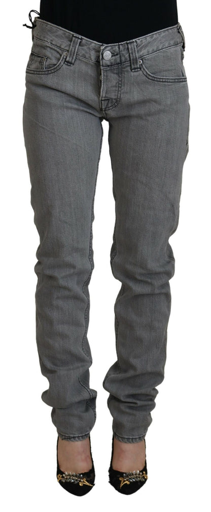 Care Label Chic Low Waist Skinny Gray Jeans - W28