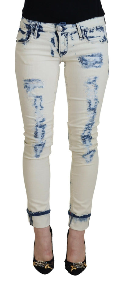 Acht Chic Low Waist Tattered Skinny Jeans - W26