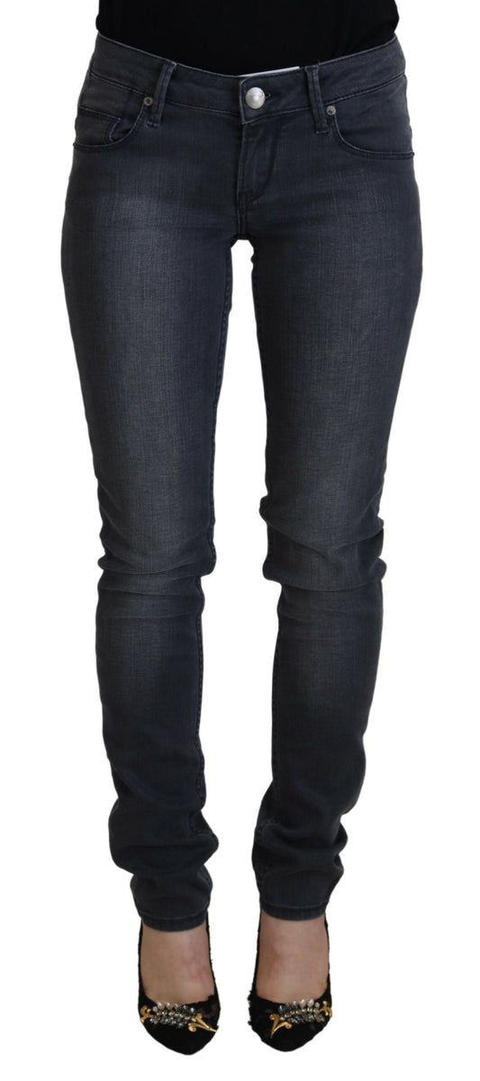 Acht Chic Gray Low Waist Skinny Jeans - W26