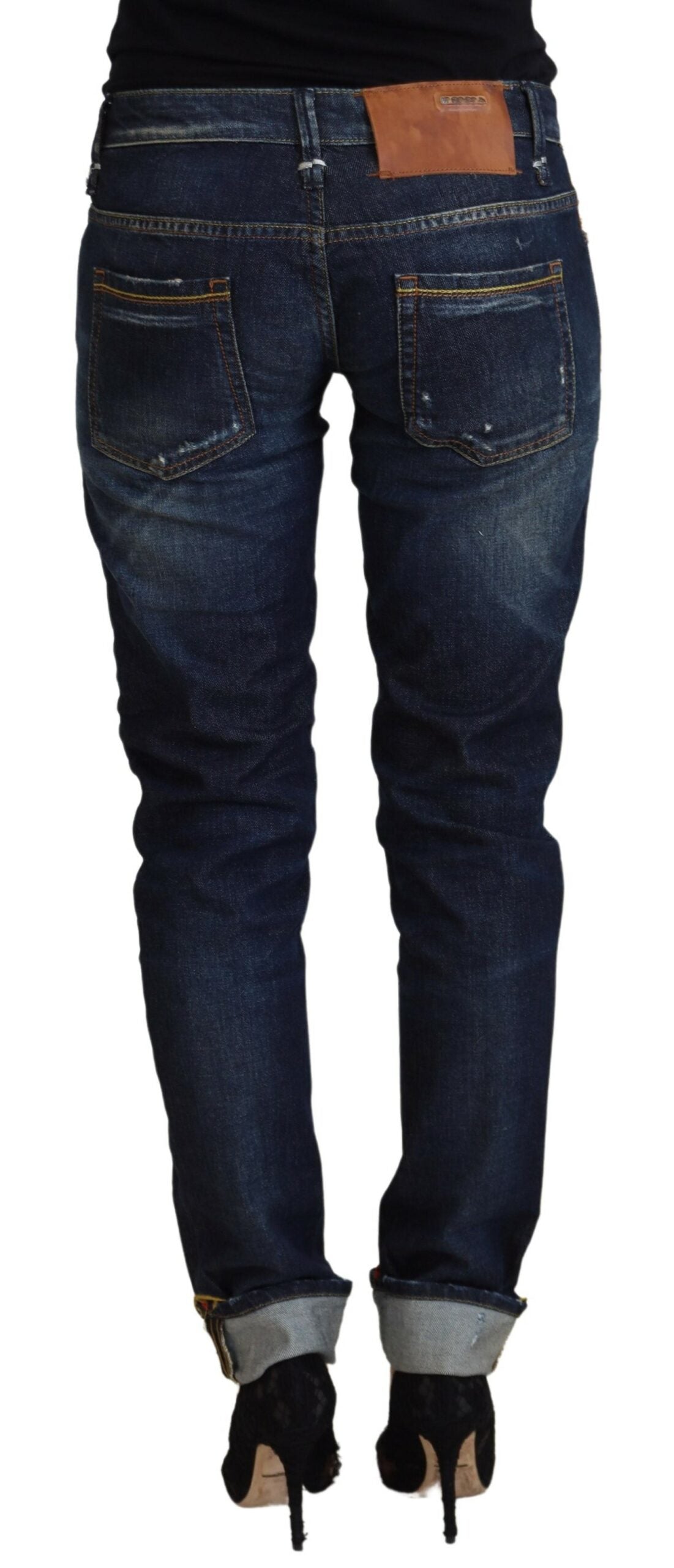 Acht Elegant Slim Fit Low Waist Denim Pants