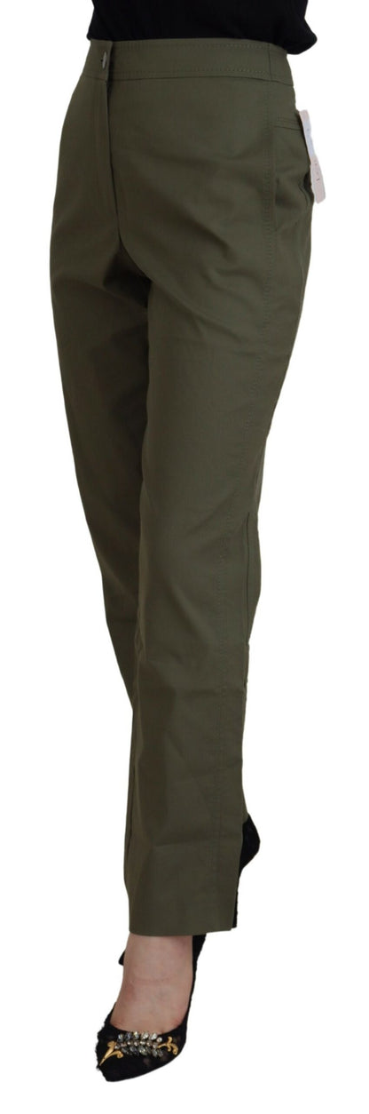 LAUREL Elegant Tapered Green Pants - Chic Everyday Wear - IT40|S