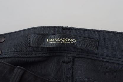 Ermanno Scervino Chic Low Waist Black Skinny Jeans - W26