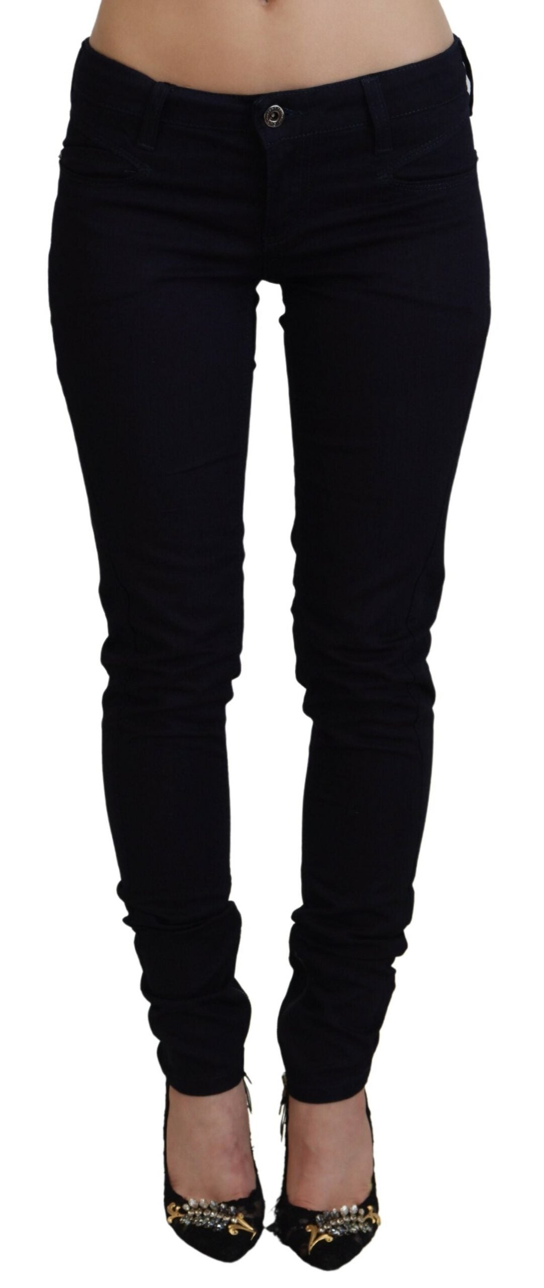 Costume National Chic Black Low Waist Denim Skinny Jeans - W27