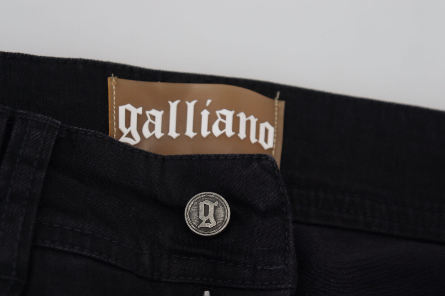 John Galliano Chic Mid Waist Flared Black Jeans - W28