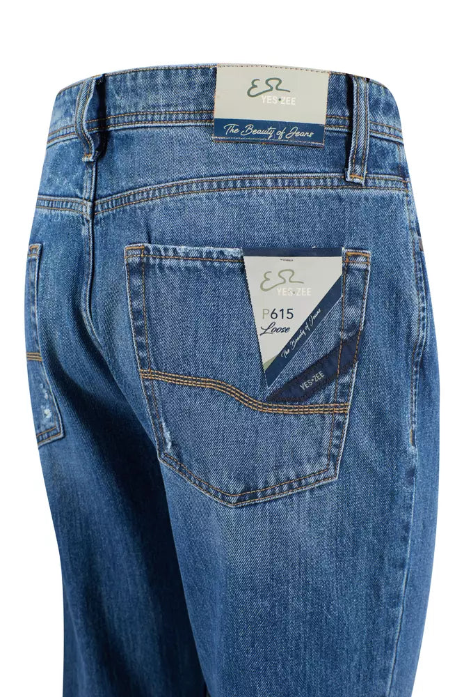 Yes Zee Blue Cotton Men Jeans