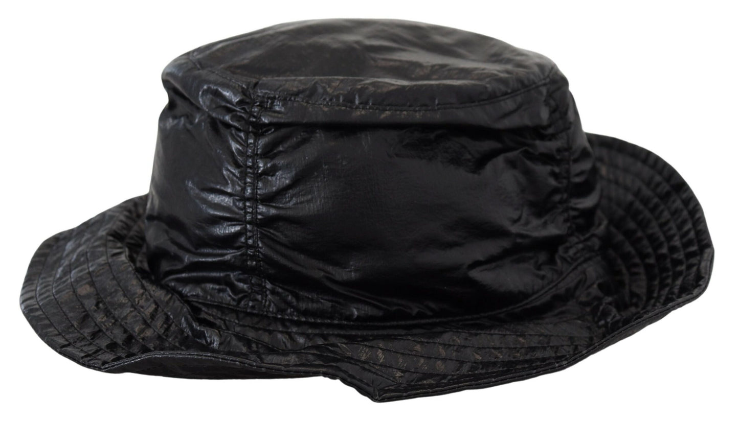 Dolce & Gabbana Sleek Black Bucket Cap with Logo Detail - 57cm|M