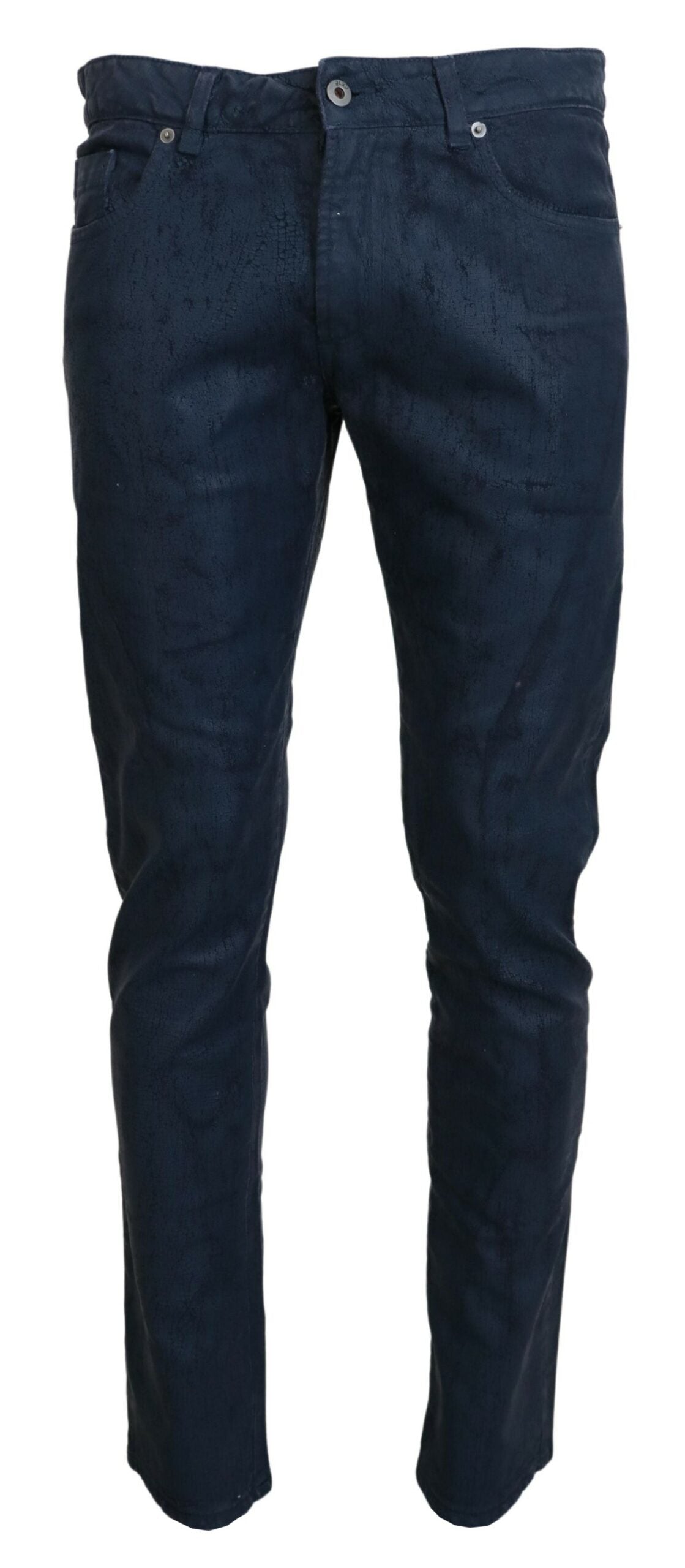 Exte Chic Tapered Blue Denim Jeans - IT48 | M