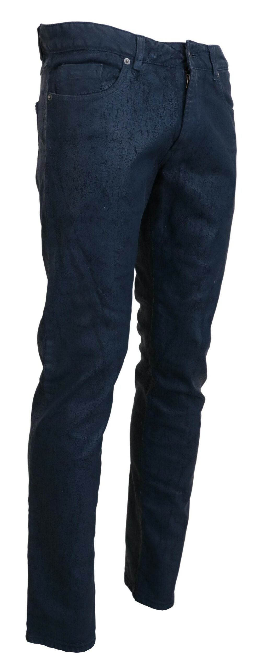 Exte Chic Tapered Blue Denim Jeans - IT48 | M