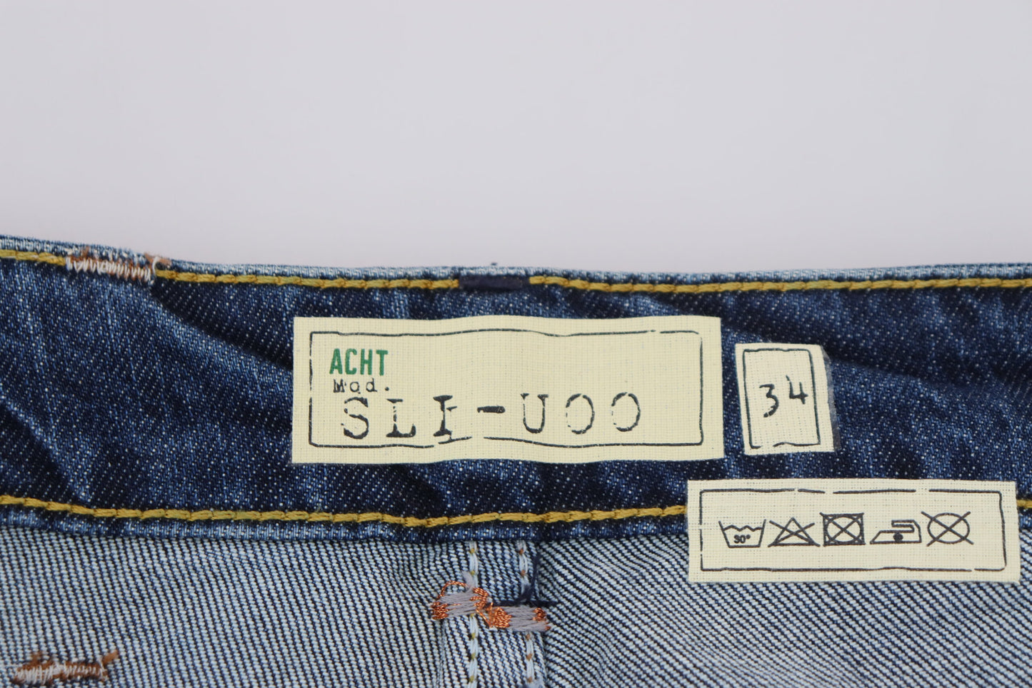 Acht Exquisite Tapered Italian Denim in Blue - IT48 | M