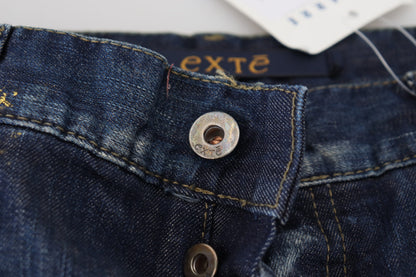 Exte Chic Regular Blue Denim for Sophisticated Style - IT48 | M