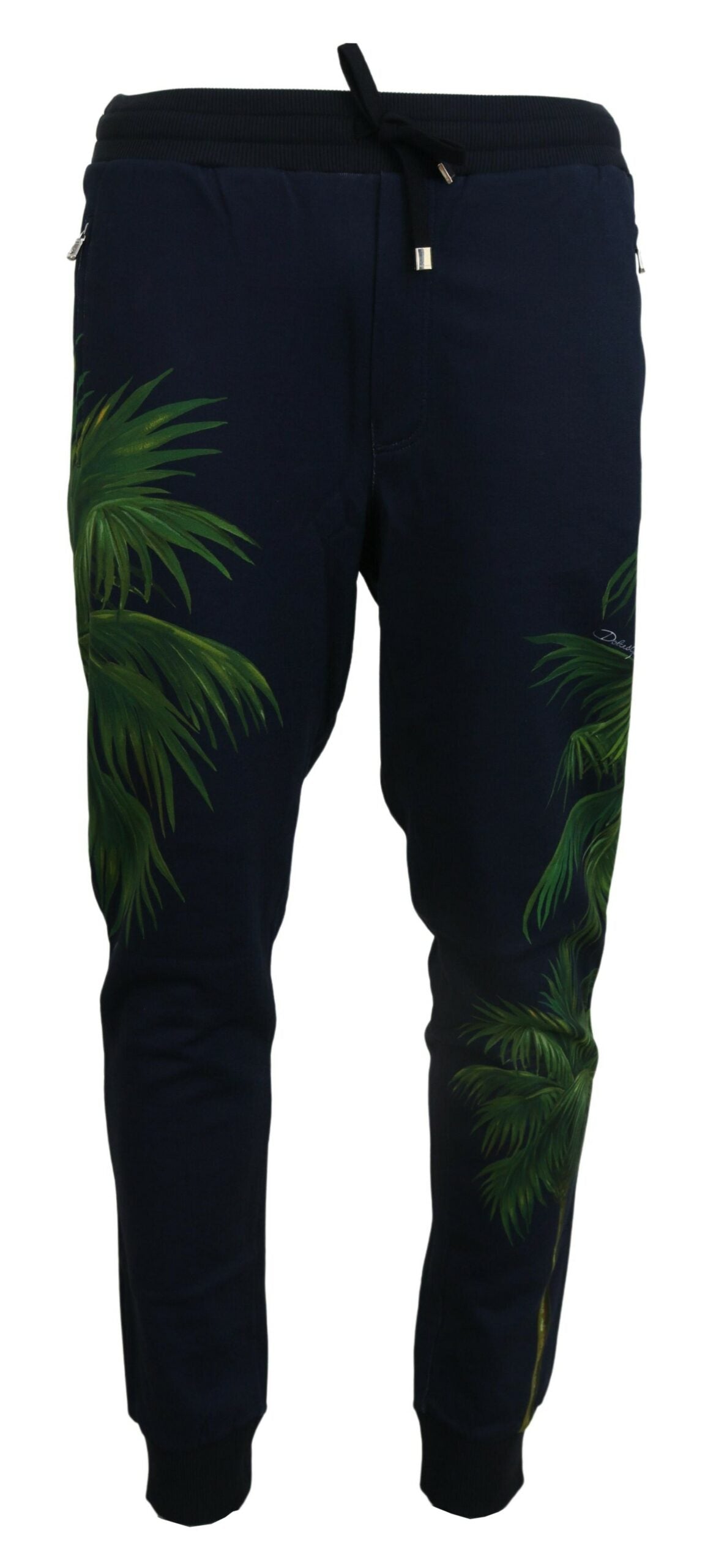 Dolce & Gabbana Elegant Cotton Jogging Pants with Print Design - IT50 | L