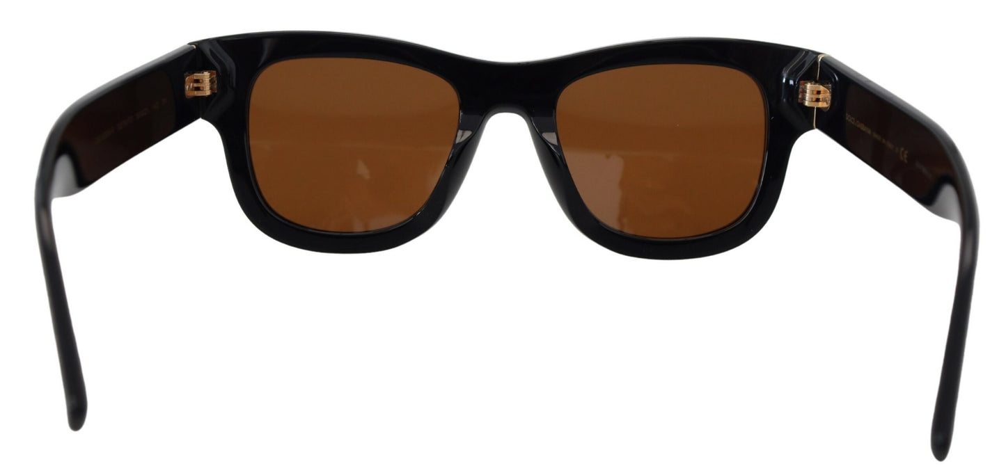 Dolce & Gabbana Chic Brown Acetate Sunglasses