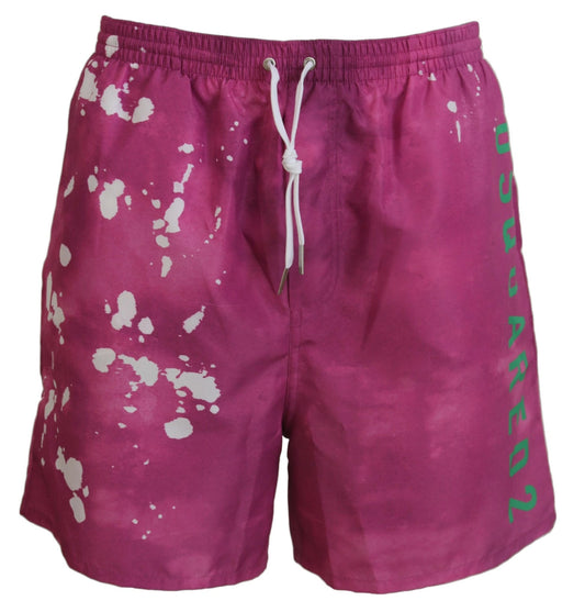 Dsquared² Pink Tie Dye Swim Shorts Boxer - IT48 | M