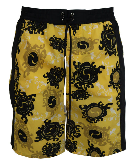 Dsquared² Yellow Block Print Swim Shorts Boxer - IT48 | M