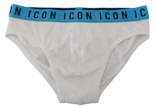 Dsquared² Elegant White Cotton Stretch Briefs - IT5 | M