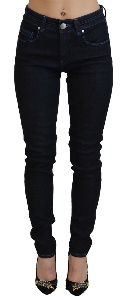 Acht Chic Slim-Fit Cotton Denim in Dark Blue - W26