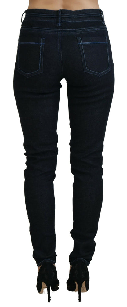 Acht Chic Slim-Fit Cotton Denim in Dark Blue - W26