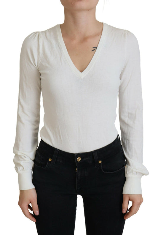 Patrizia Pepe Chic Ivory Casual Blouse - IT1 | XS