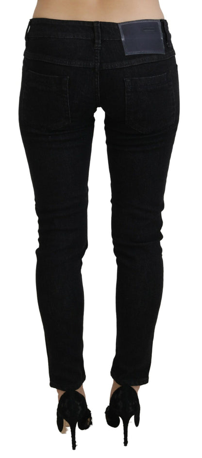 Acht Sleek Cotton Slim Fit Denim In Black - W26