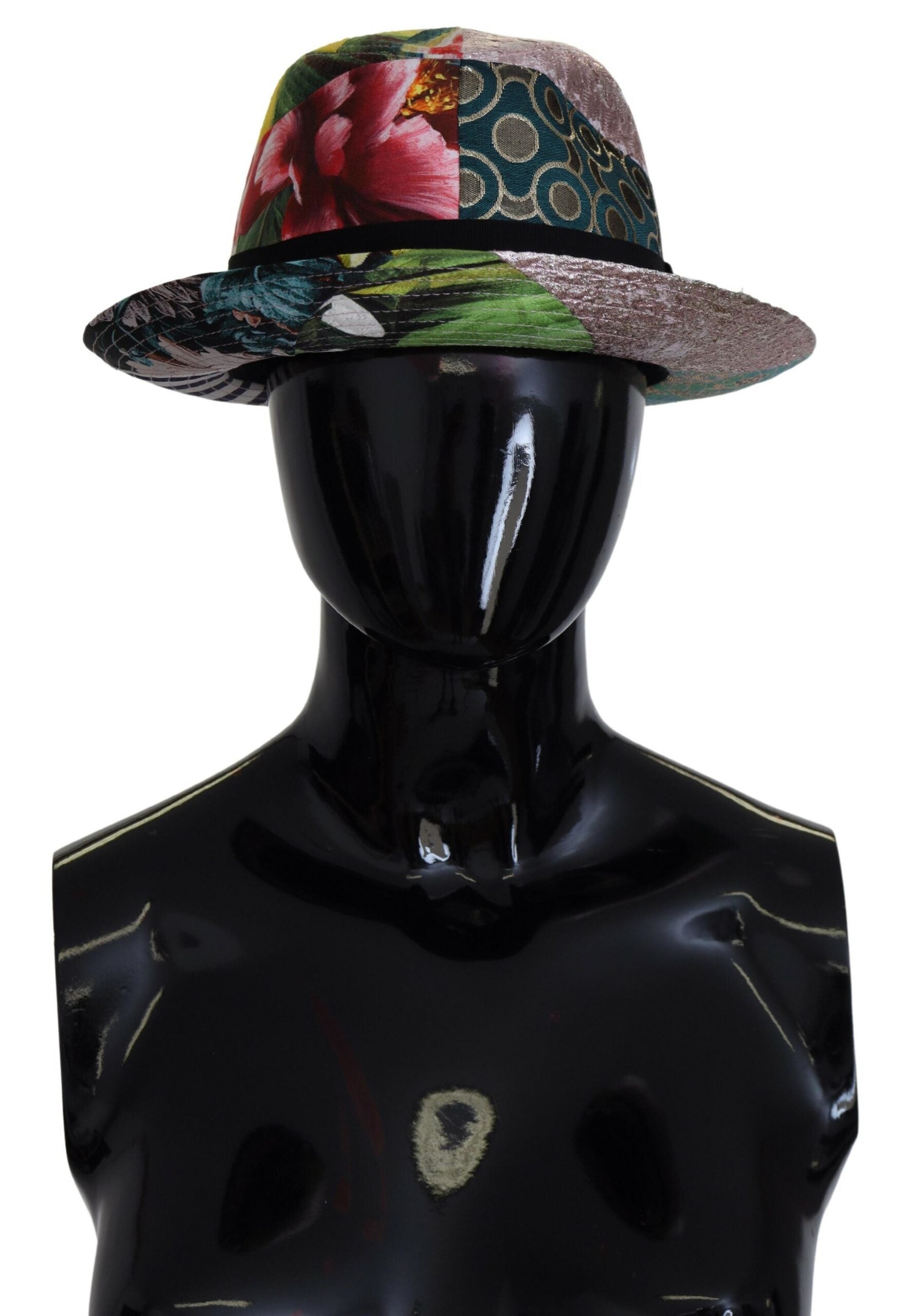 Dolce & Gabbana Eclectic Chic Multicolor Fedora Cap - 57 cm|S