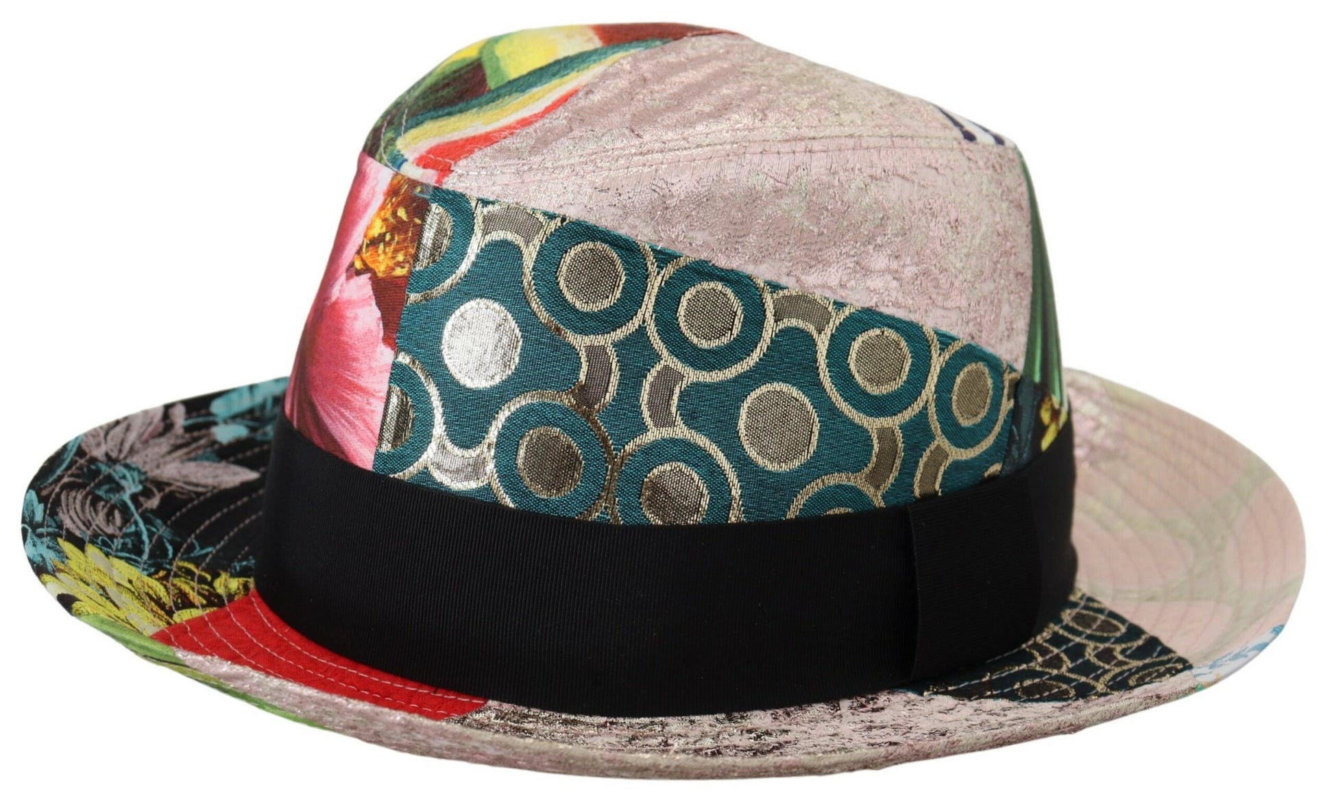 Dolce & Gabbana Eclectic Chic Multicolor Fedora Cap - 57 cm|S