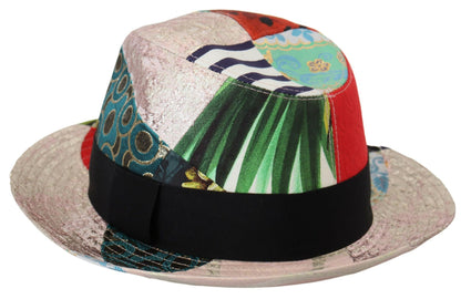 Dolce & Gabbana Eclectic Chic Multicolor Fedora Cap - 57 cm|S