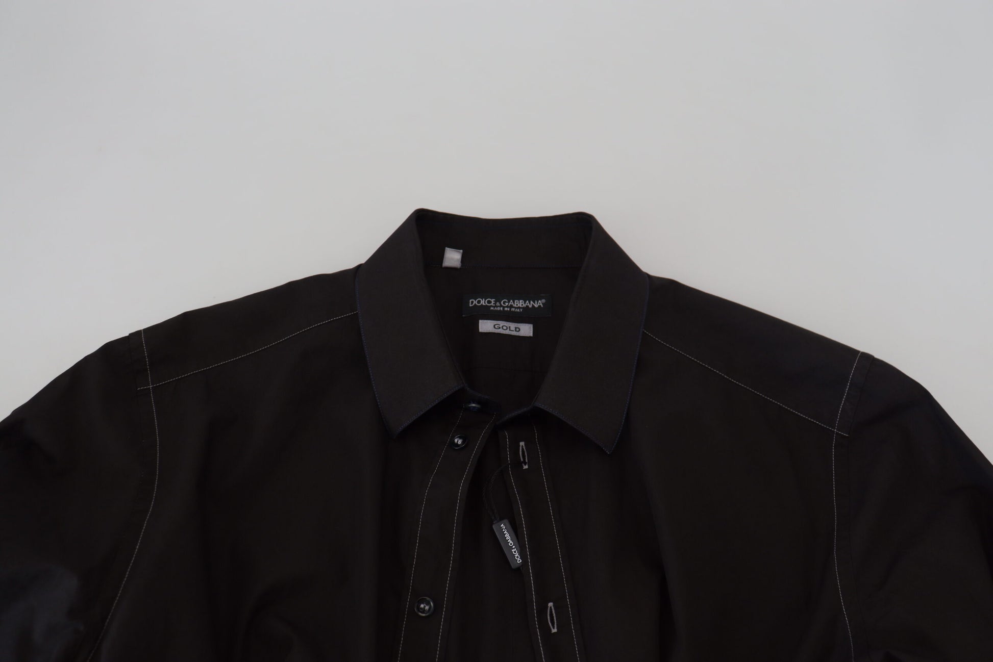 Dolce & Gabbana Elegant Black Formal Cotton Shirt - IT41 | L