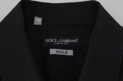 Dolce & Gabbana Elegant Black Formal Cotton Shirt - IT41 | L