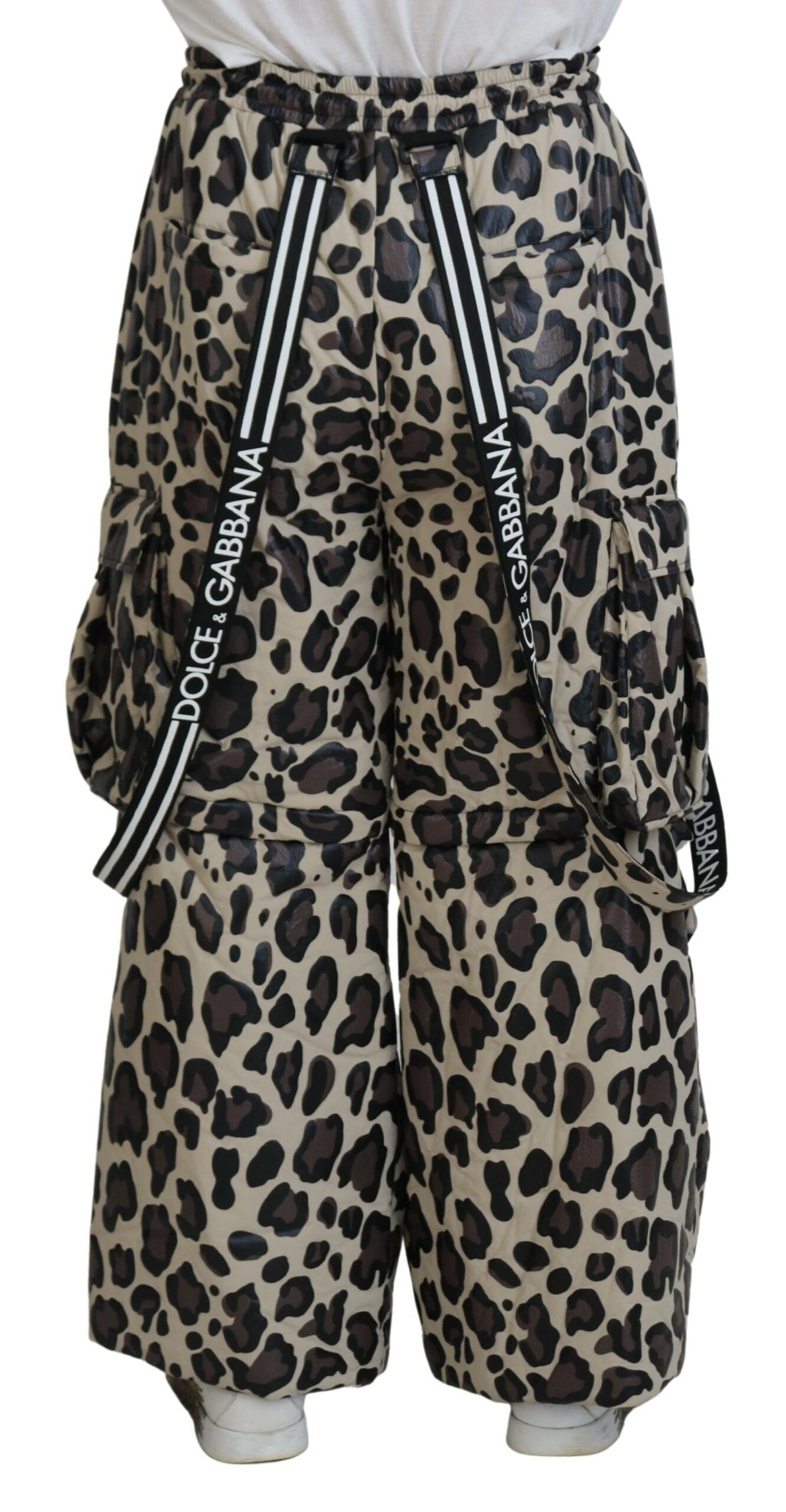 Dolce & Gabbana Multicolor Leopard Print Snow Pants - IT48 | M