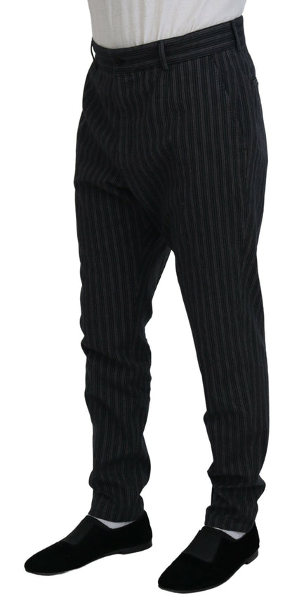 Dolce & Gabbana Elegant Striped Chino Dress Pants - IT52 | L