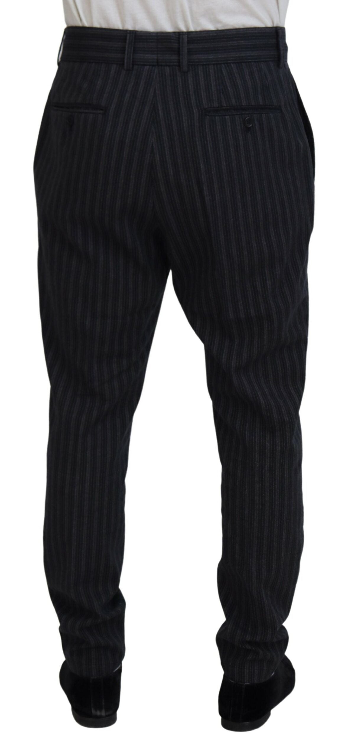 Dolce & Gabbana Elegant Striped Chino Dress Pants - IT52 | L