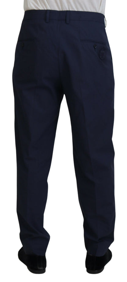 Dolce & Gabbana Elegant Dark Blue Chino Dress Pants - IT56 | XL