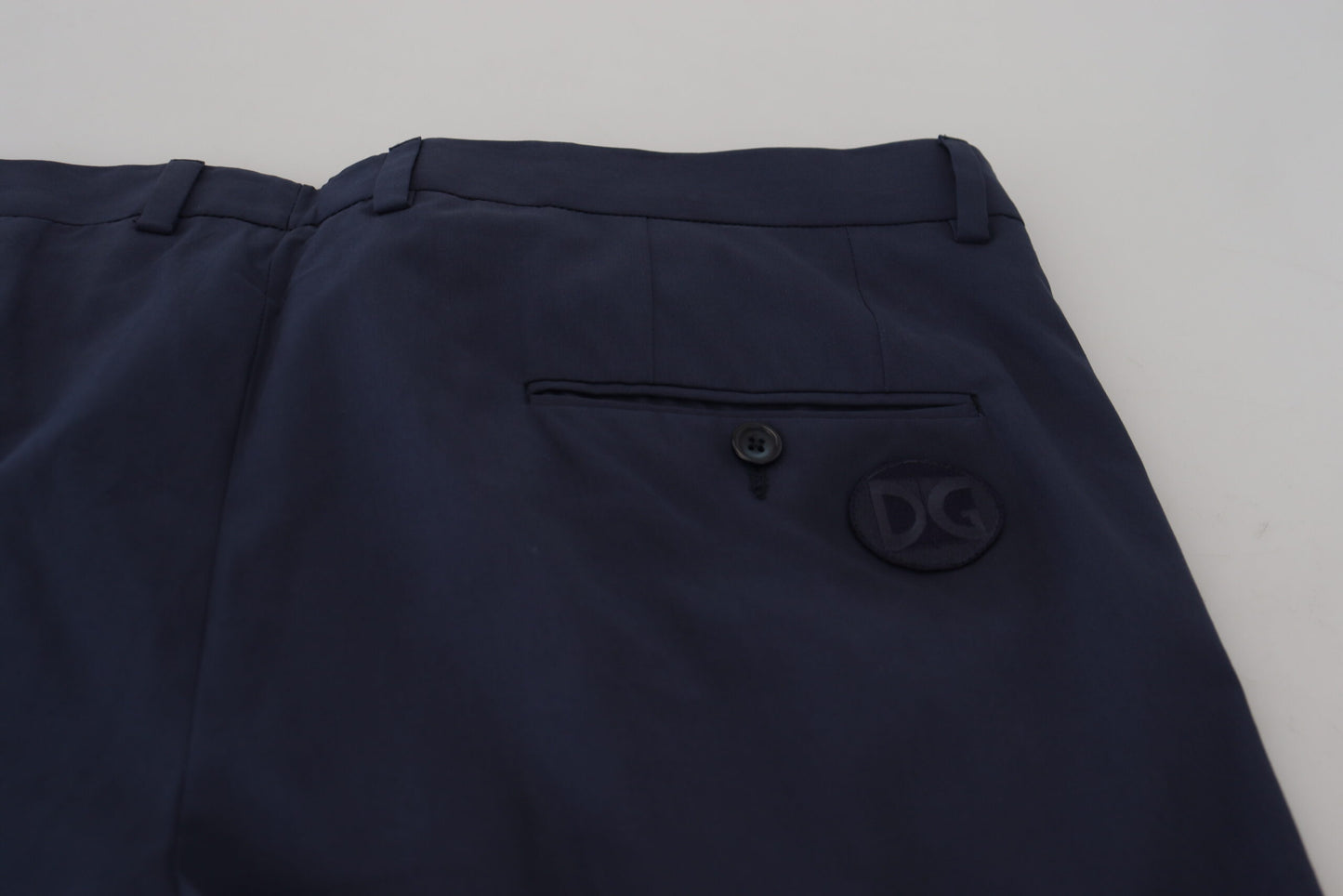 Dolce & Gabbana Elegant Dark Blue Chino Dress Pants - IT56 | XL