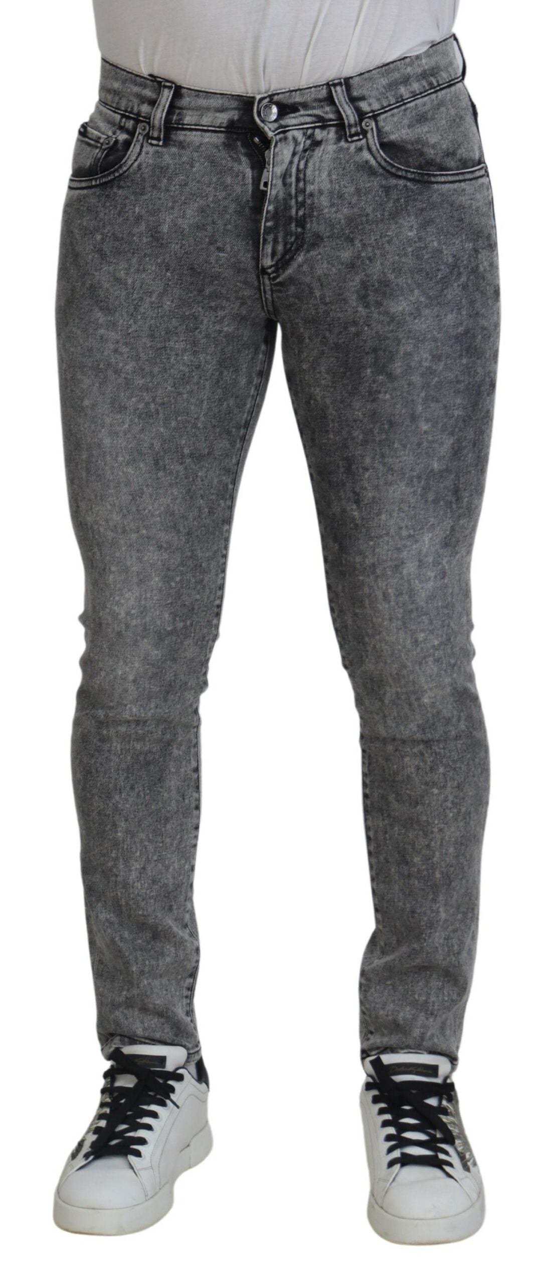 Dolce & Gabbana Elegant Grey Skinny Jeans - IT44 | XS