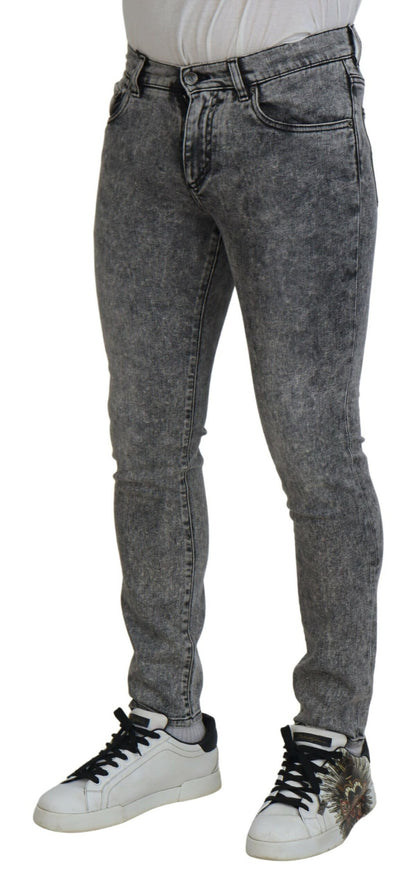 Dolce & Gabbana Elegant Grey Skinny Jeans - IT44 | XS