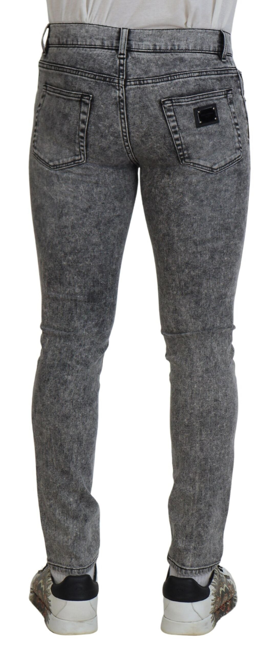 Dolce & Gabbana Elegant Grey Skinny Jeans - IT44 | XS