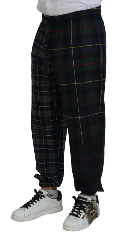 Dolce & Gabbana Checkered Wool Blend Jogger Pants - IT48 | M