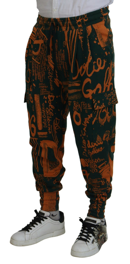 Dolce & Gabbana Multicolor Silk Blend Jogger Cargo Pants - IT48 | M