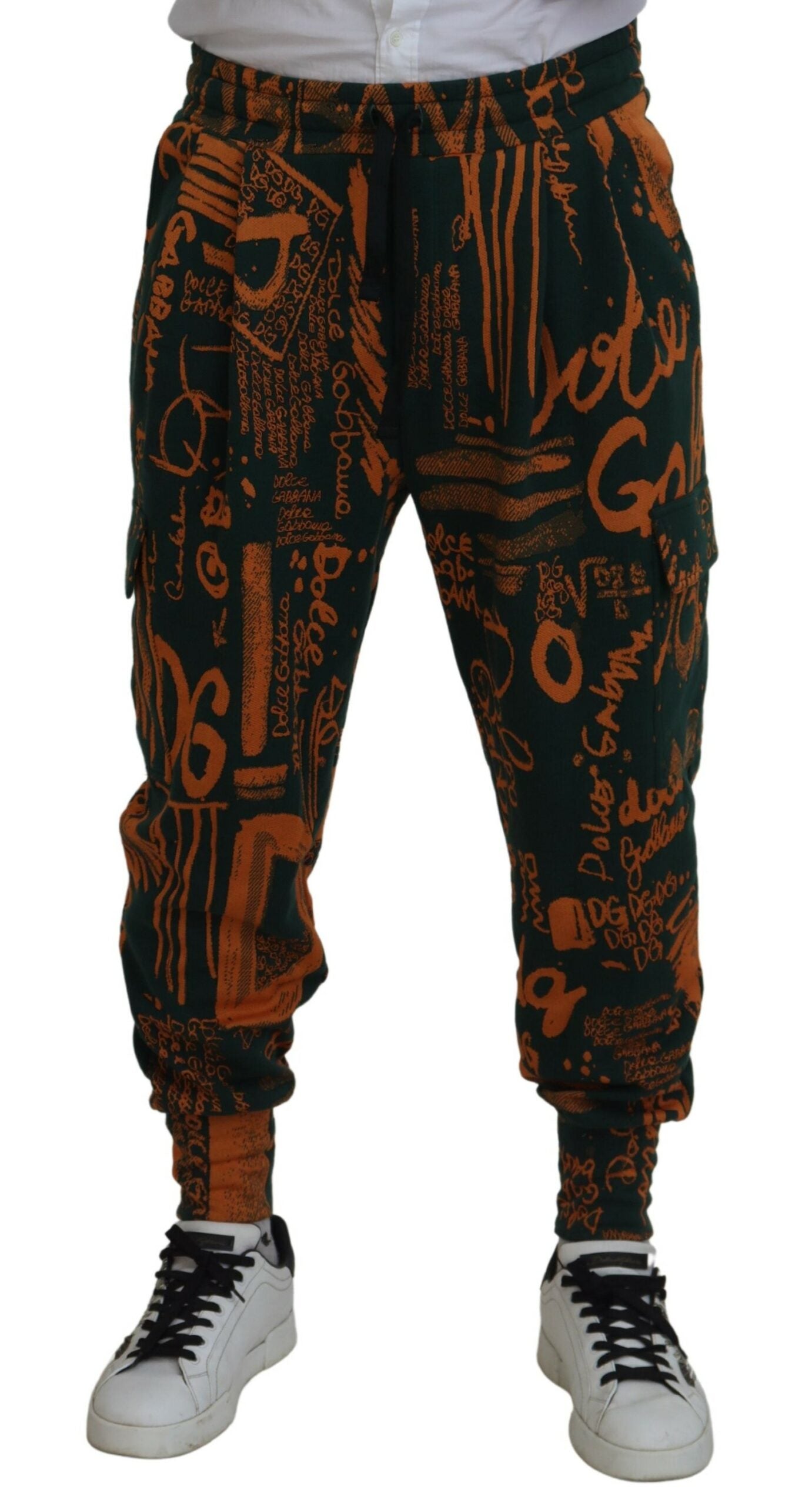 Dolce & Gabbana Multicolor Silk Blend Jogger Cargo Pants - IT48 | M