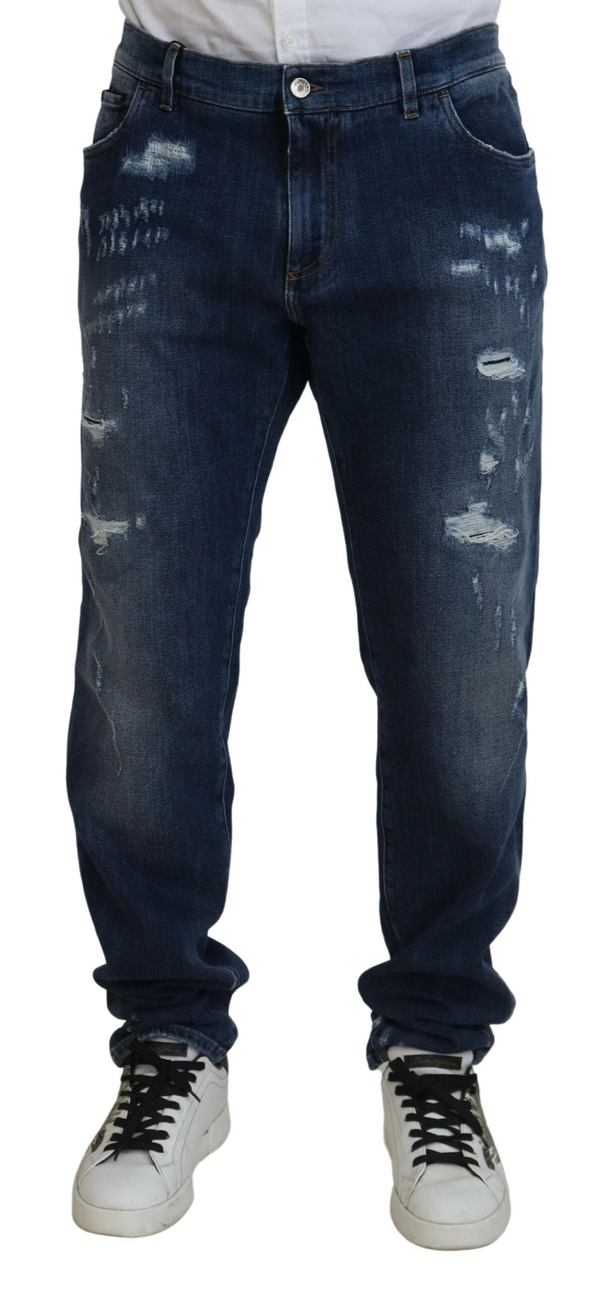 Dolce & Gabbana Elegant Skinny Blue Jeans - IT60 | 3XL