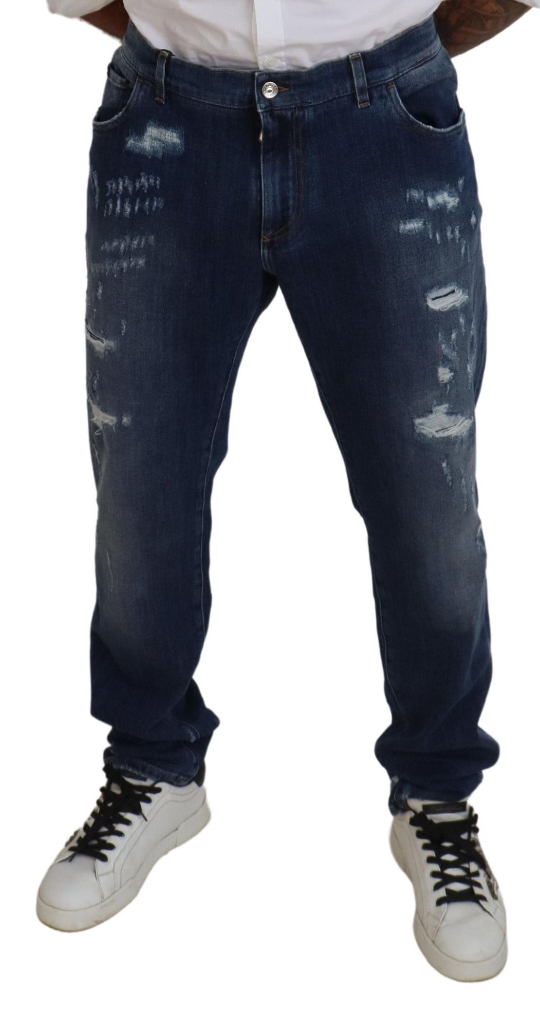 Dolce & Gabbana Elegant Skinny Blue Jeans - IT60 | 3XL