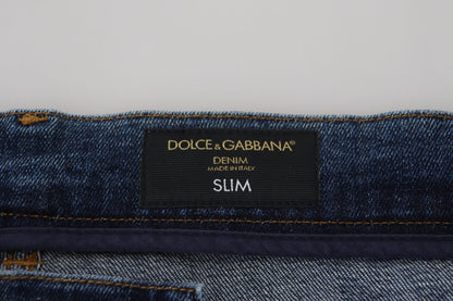 Dolce & Gabbana Elegant Skinny Blue Jeans - IT60 | 3XL