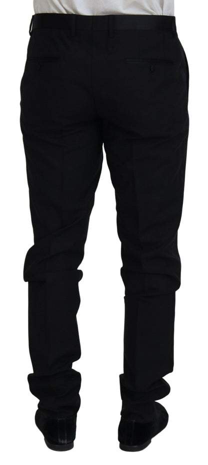 Dolce & Gabbana Elegant Black Dress Pants from Virgin Wool Blend - IT52 | L