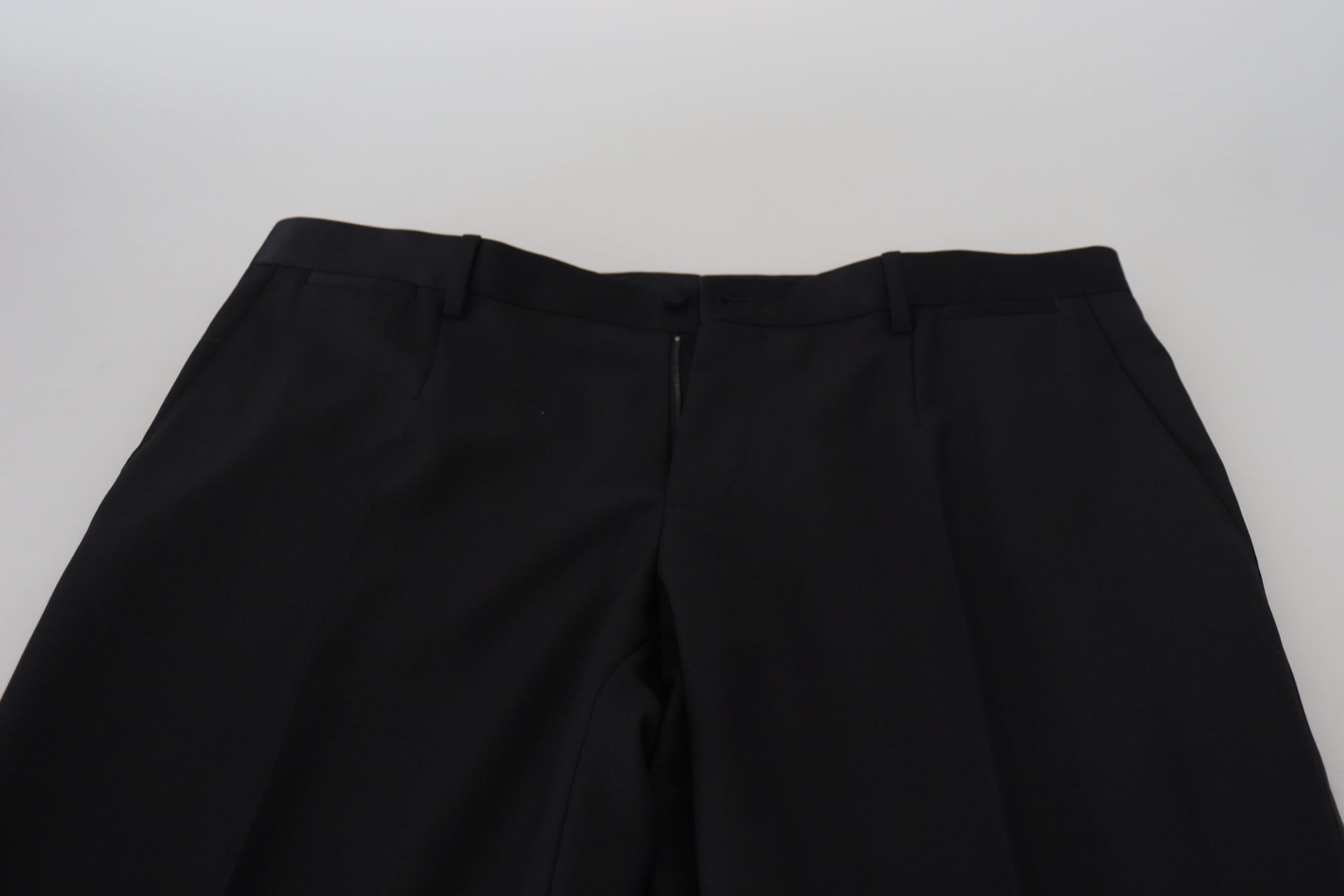 Dolce & Gabbana Elegant Black Dress Pants from Virgin Wool Blend - IT52 | L