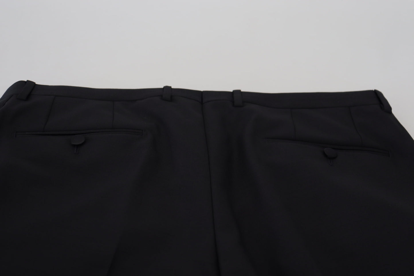 Dolce & Gabbana Elegant Black Dress Pants from Virgin Wool Blend - IT52 | L