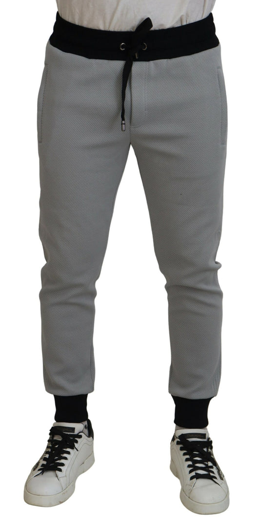 Dolce & Gabbana Elegant Grey Jogger Pants - IT48 | M