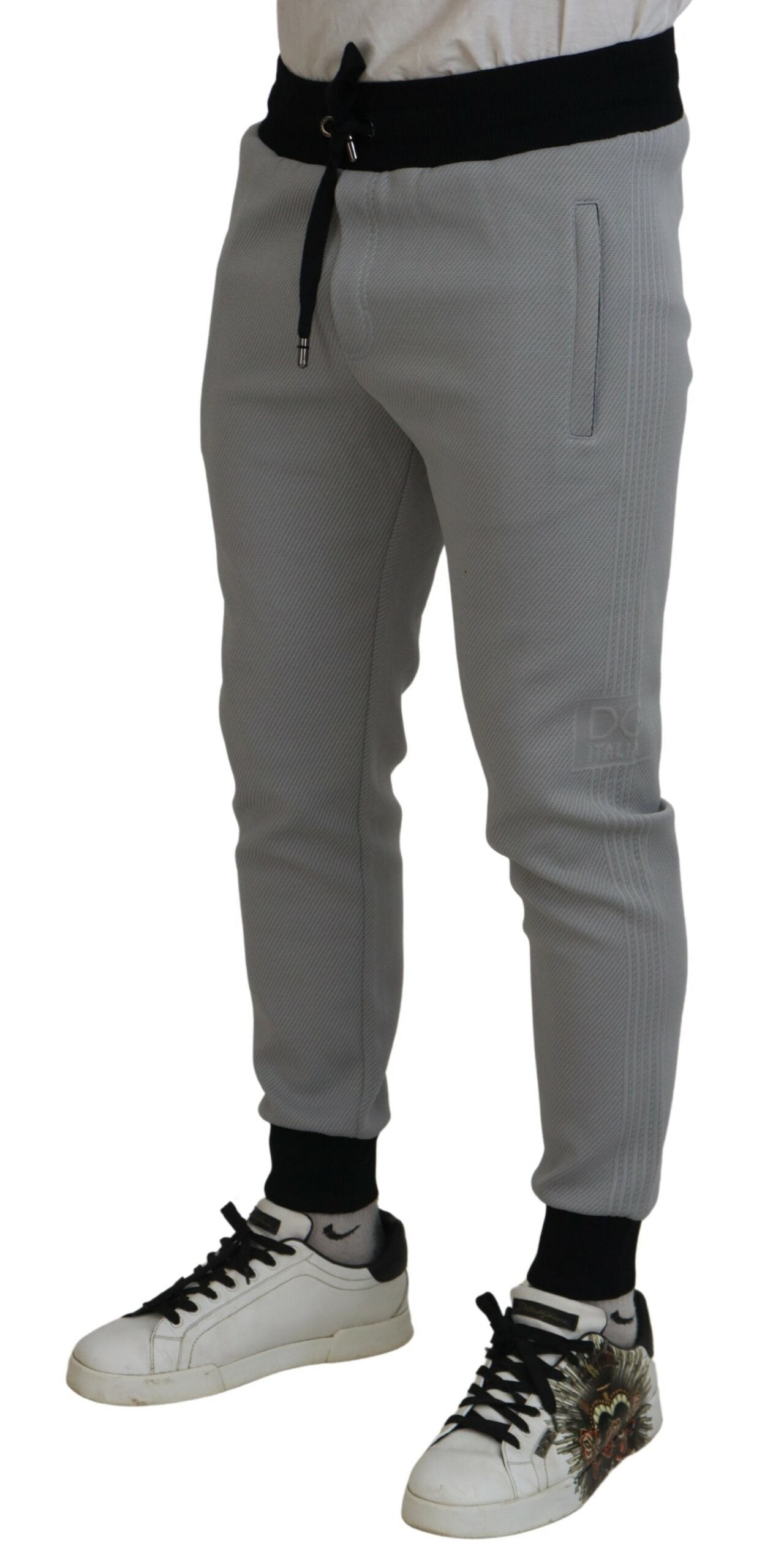 Dolce & Gabbana Elegant Grey Jogger Pants - IT48 | M