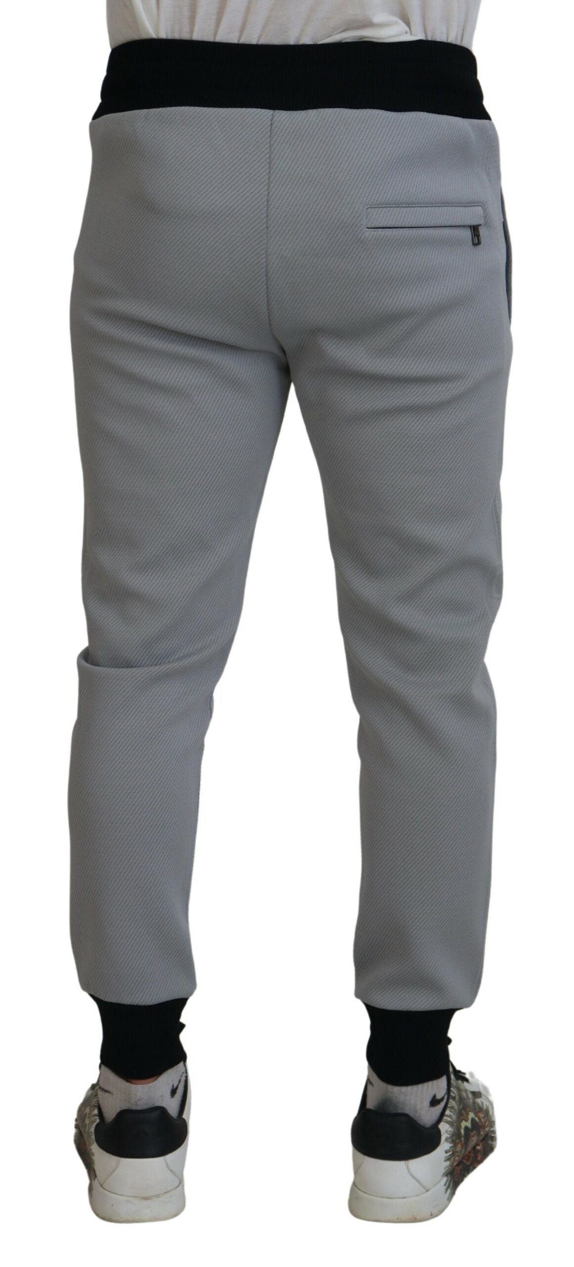 Dolce & Gabbana Elegant Grey Jogger Pants - IT48 | M